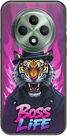 Boss Life Tiger Oppo Reno 12 F 5G Black TPU Black Silicone