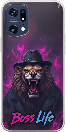 Boss Life Lion Oppo Find X5 Pro 5g Гъвкав TPU Прозрачен Силикон