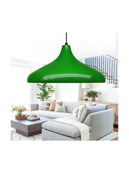Megapap Lela Pendant Light Green with Socket E27 31x31x100cm
