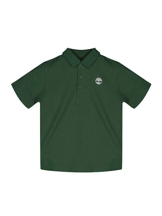 Timberland Παιδικό Polo Κοντομάνικο Χακί