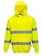 Reflective Sweatshirt with Hood B304YER Portwest Yellow