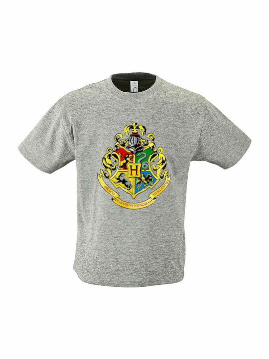 kirikoko Kinder-T-Shirt Grey Melange Hogwarts S...