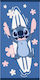 Детска плажна кърпа Disney Stitch Surf On Sea 70x140см