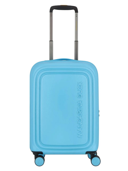 Mandarina Duck Logoduck+ Valiză De Călătorie De Cabină Tough Albastră Deschisă Cu 4 Roți Înălțime 55 Cm