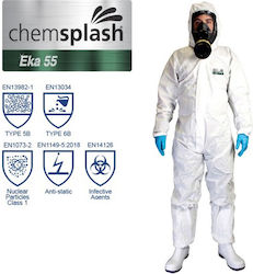 Chemsplash Ολόσωμη Φόρμα Eka 55 Coverall Type 5b/6b White Style No 2511 2xl