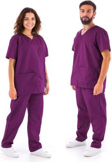 DS Wear Unisex Hose & Bluse Set Lila