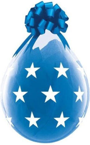 18'' Transparent Bubble Balloon Stuffed with Stars 25 Pcs