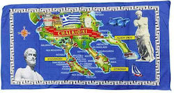 Χάρτη Χαλκιδικής Chalkidiki Μπλε