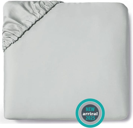 Isadore Lorraine Sheet for Single Bed with Elastic 100x200+30cm. Light Gray