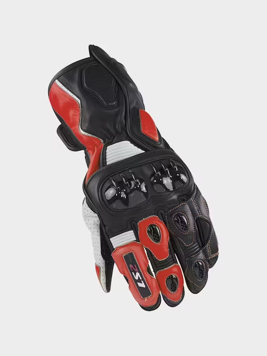 LS2 Swift Men's Motorcycle Gloves Leather Black/Red