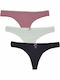 Βαμβακερά Damen Zeichenfolge 3Pack Multicolour