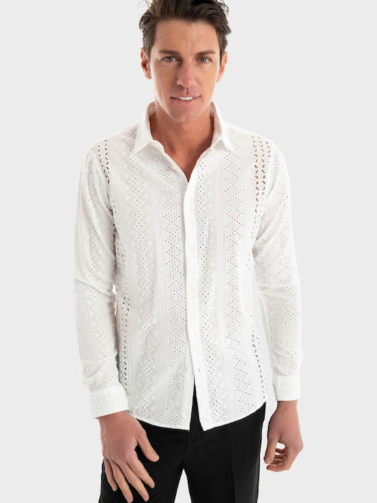 Long-sleeved Cotton Shirt White