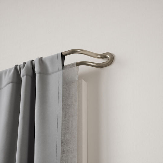 Umbra Extendable Metallic Curtain Pole Midnight Double with Rod Ø19mm 107-305cm Nickel Matt