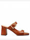 Leather Sandals Tabac Brown