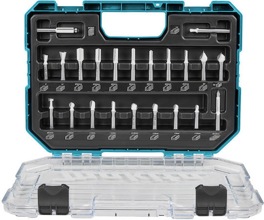 Set de freze pentru lemn Makita D-74784 8 mm 22 piese