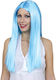 Karnevalsperücke Fatal Blau 01320 Himmelblau