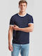 Fruit of the Loom Ringer Werbe-T-Shirt Navy/White