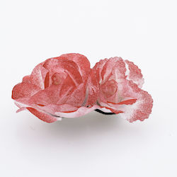 Elegante Stoffblume Haarspange - Rot