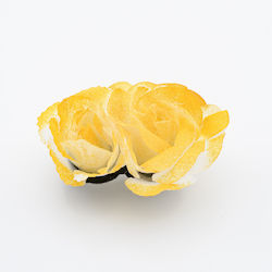 Elegante Stoffblume Haarspange - Gelb