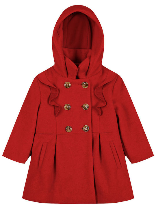Energiers Kids' Coat Long with Hood Red