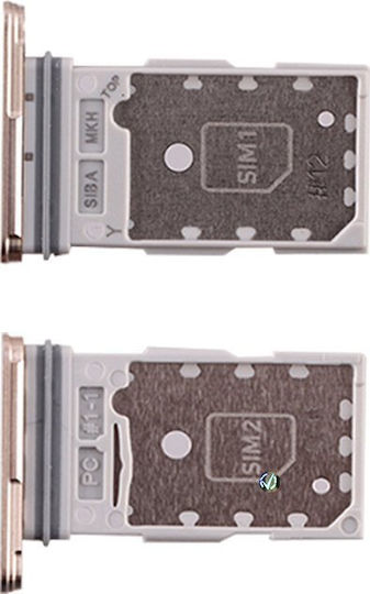 Suport dublu pentru card SIM Samsung S24 5g S921 S24 Plus 5g S926 Galben Pachet de servicii original Gh98-48906d