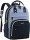 Lovevook Wasserdicht Tasche Rucksack für Laptop 15.6" Navy/beige MB2012