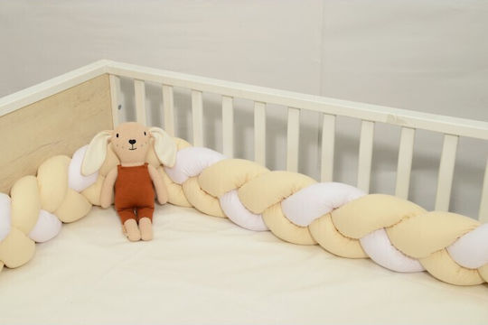 Baby Oliver Πάντα Πλεξούδα Εσωτερική Εκρού-λευκό 20x200cm