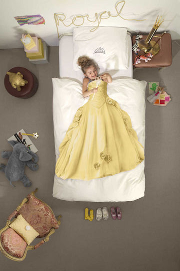 Snurk Kids Duvet Cover Single Yellow 140x200cm