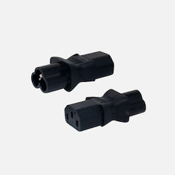 Gbc 22.0304.15 Adaptor Clover Τριπολικός C6 Αρσενικό C13 Θηλυκό
