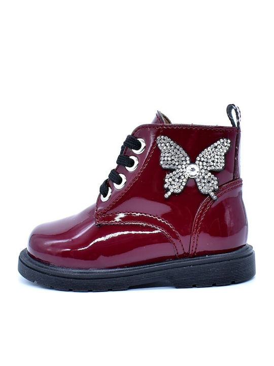 Bibelot Anatomice Ghete Copii din Piele Burgundy