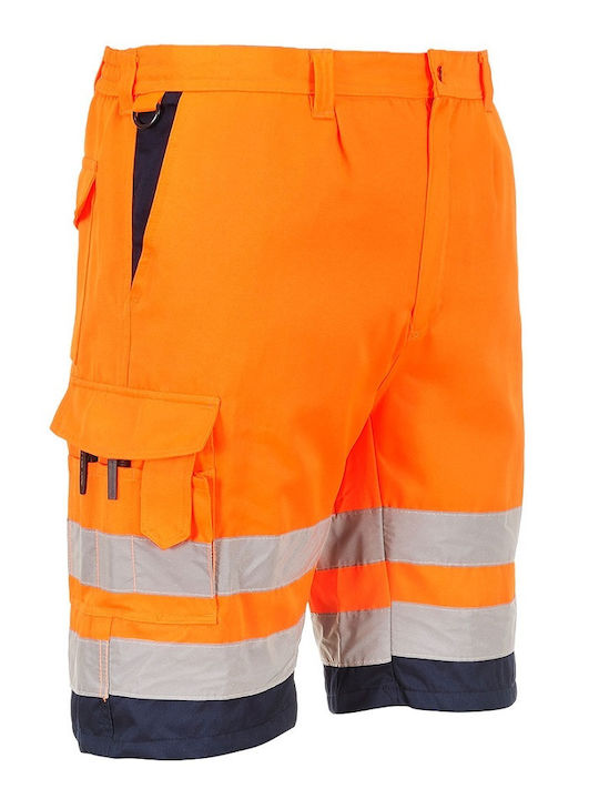 Portwest Reflective and Waterproof Work Trousers Orange