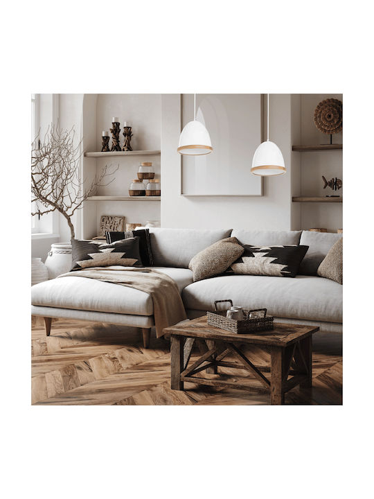 Eko Light Κρεμαστό Φωτιστικό Λευκό 21x21εκ.
