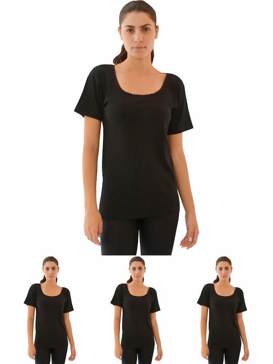 Onurel Mâneca scurta Black Tricou pentru femei