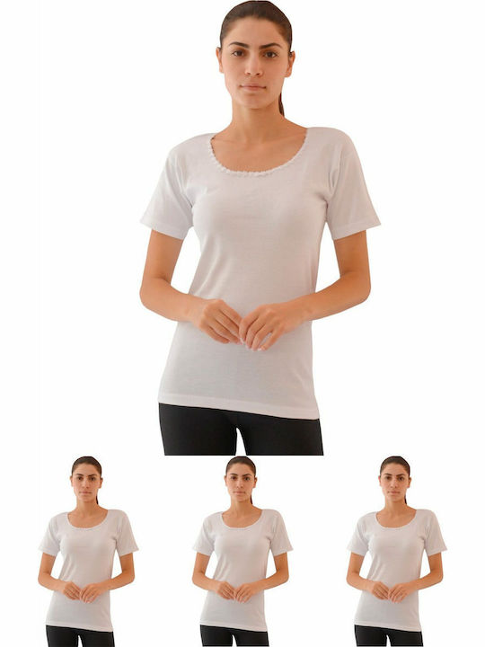 Onurel Mâneca scurta White Tricou pentru femei