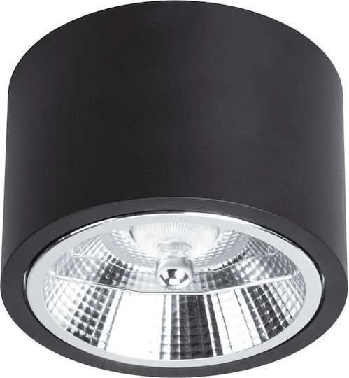 Eko Light Μονό Σποτ με Ντουί AR111 σε Μαύρο Χρώμα