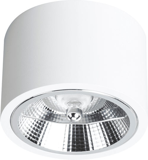 Eko Light Μονό Σποτ με Ντουί AR111 σε Λευκό Χρώμα