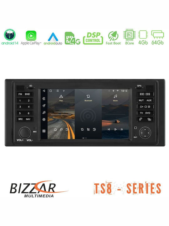 Bizzar Car Audio System for BMW X5 / X5 (E53) / E39 Land Rover Range Rover 2002 – 2005 (Bluetooth/USB/WiFi/GPS/Apple-Carplay/Android-Auto) with Touch Screen 7"