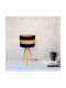 Eko Light Wood Table Lamp for Socket E27 with Orange Shade and Base