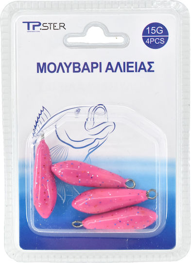 Tpster Fishing Weight with Plastic Coating 15g 4pcs 37320