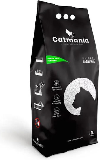 Catmania Бентонитен котешки пясък с аромат Зелен чай 10лт
