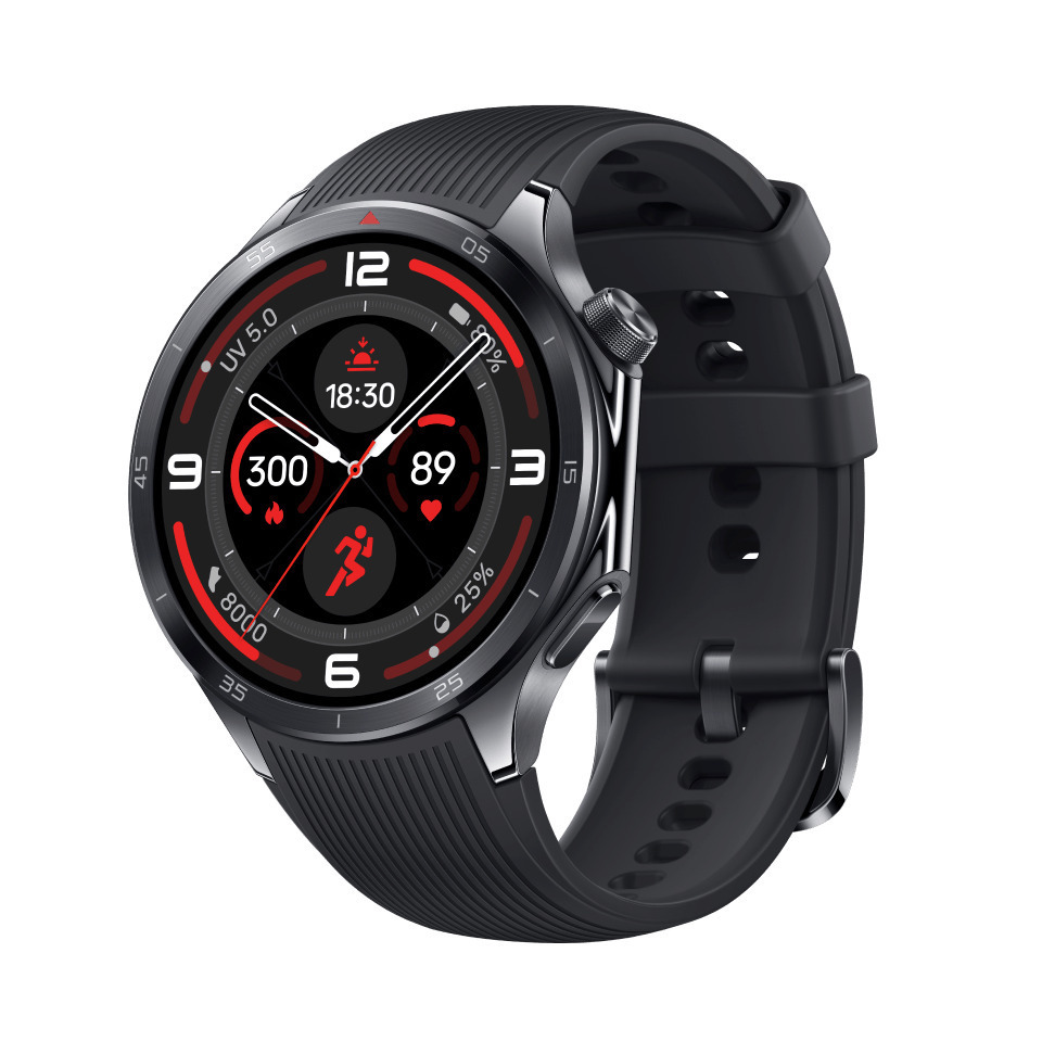 OnePlus Watch 3 Stainless Steel 46mm Αδιάβροχο με Παλμογράφο (Obsidian Titanium)
