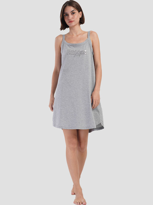 Vienetta Secret Summer Women's Nightdress Grey ...