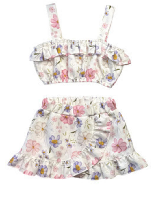 Kids' Set with Skirt Summer 2pcs Multicolour
