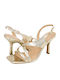 Leder Sandalen Gold