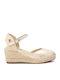 Women's Synthetic Leather Platform Espadrilles Gold