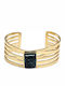 Isay Collection Damen Armband Handschellen aus Stahl Vergoldet