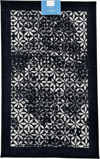 My Home Luxury Covoraș de Bucătărie Tip Alergător cu Suport Antiderapant Negru 50x120εκ.