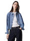 Mânecă lungă Femei Denim Cămașă Blue