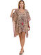 Women's Kaftan Bikini Gold Pink 23-092