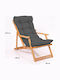 Deckchairs Wooden with Gray Fabric 66x48x110cm